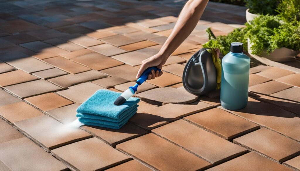 DIY paver stain removal