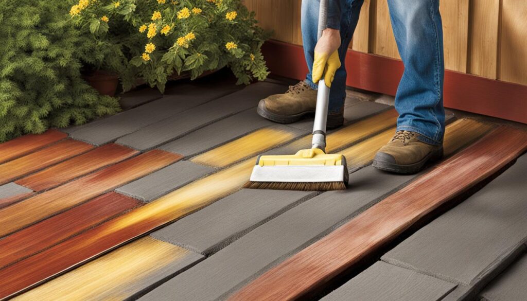 deck stain application details