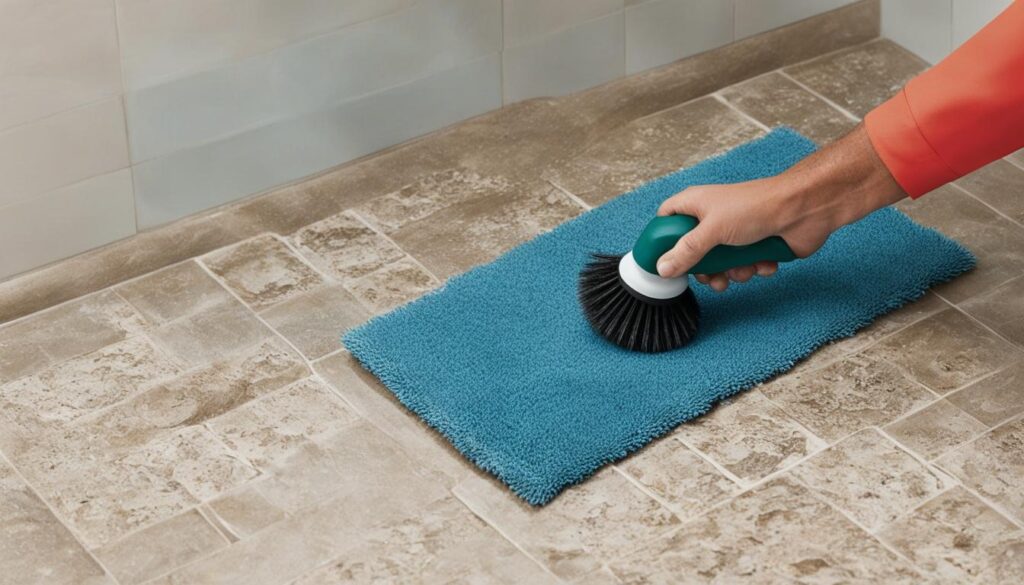 how to clean stone tiles in shower